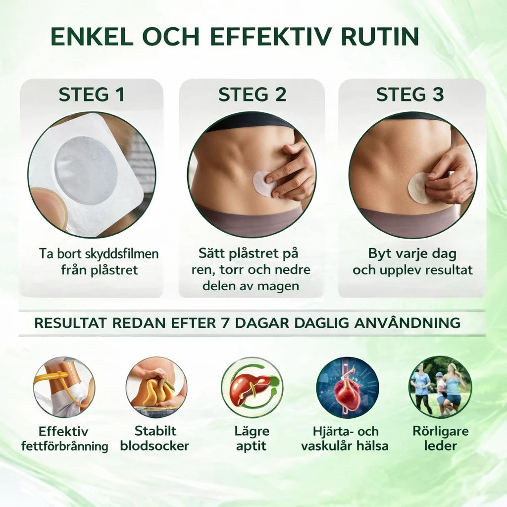 NordSlim Moringa Plåster för Bukfett