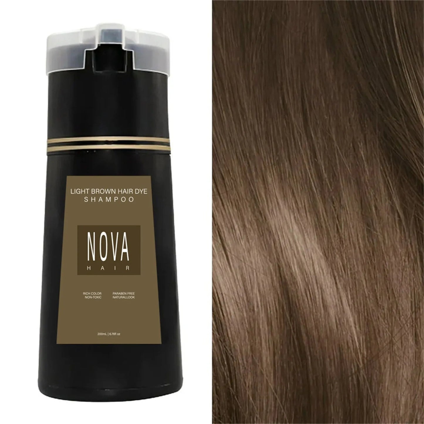 Nova Hair- Gråhårschampo för snabb täckning