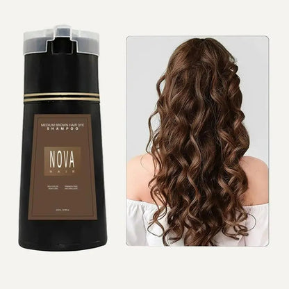 Nova Hair- Gråhårschampo för snabb täckning
