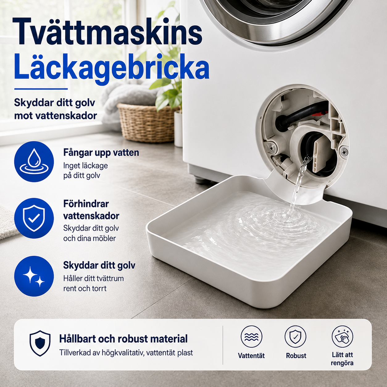 NordVattenskydd Filterback — Håll golvet torrt