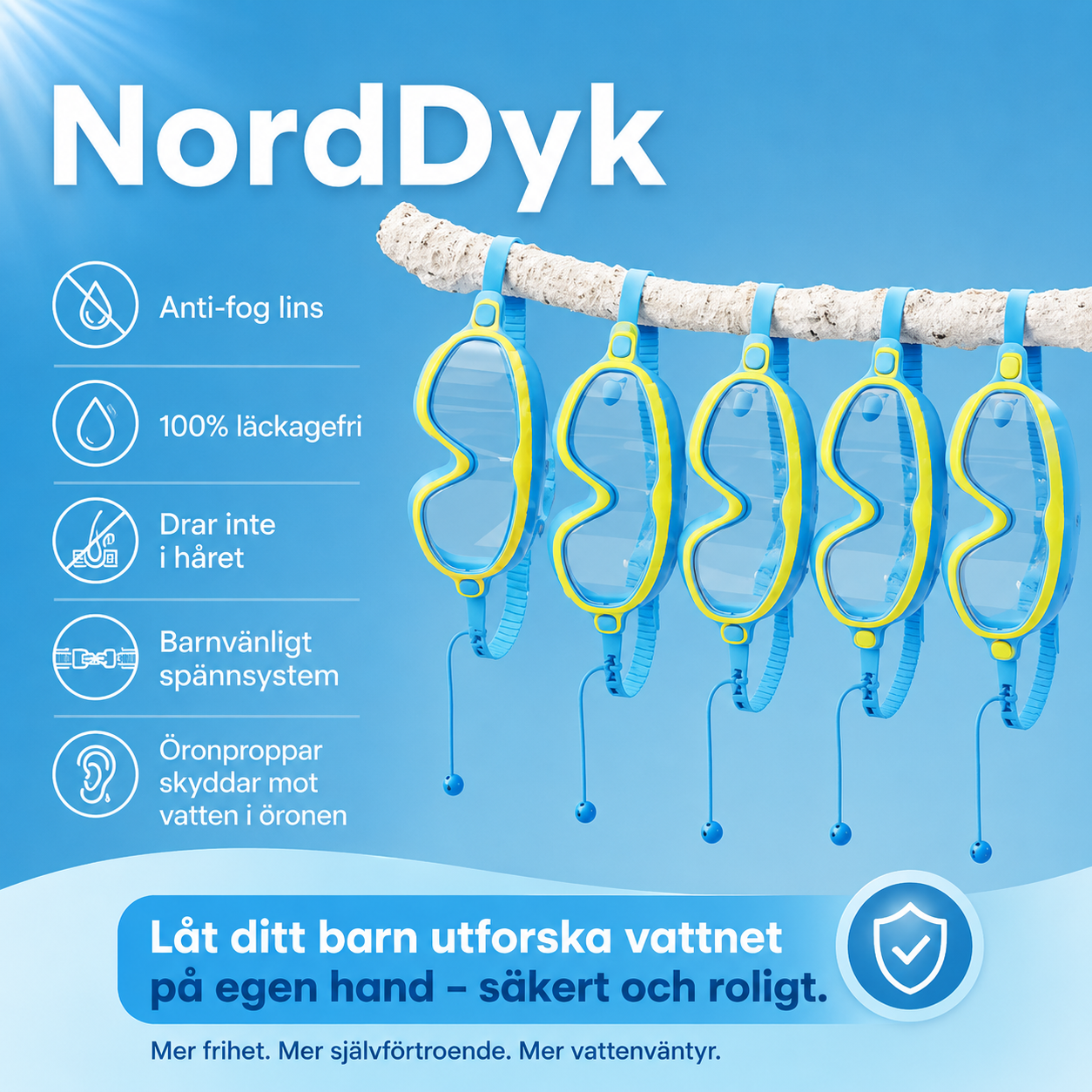 NordDyk™ Premium Simglasögon för Barn
