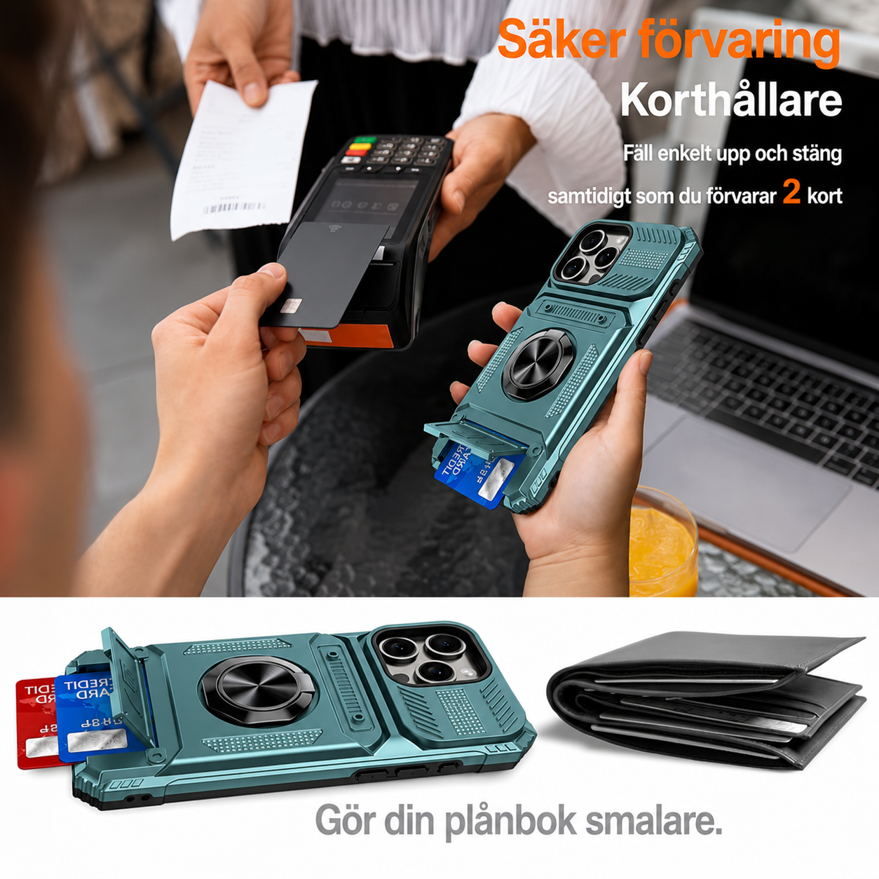 NordFäste Telefonfodral med Kortfack
