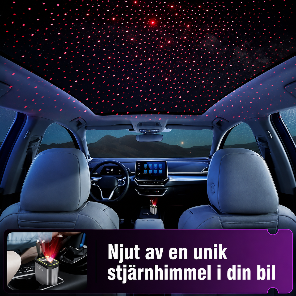NordLadd 120W | 4-i-1 Snabbladdare med RGB Stjärnhimmel