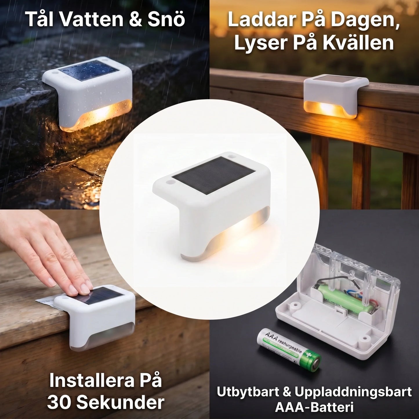 NordLjus Solcellsdriven Utomhuslampa